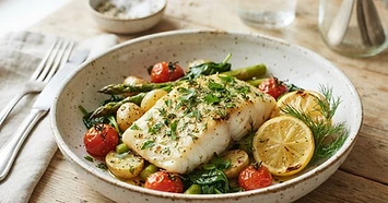 Baked Cod with Lemon and Herbs — diabetic-friendly recipe