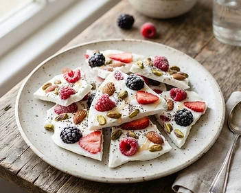Greek Yogurt Bark with Berries and Nuts