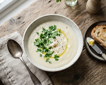 Clear Cauliflower And Leek Soup