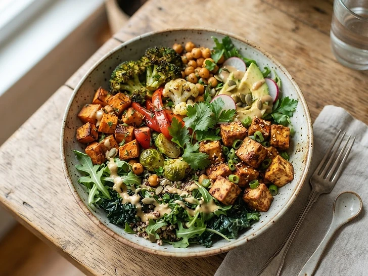 Roasted Vegetable And Tofu Power Bowl