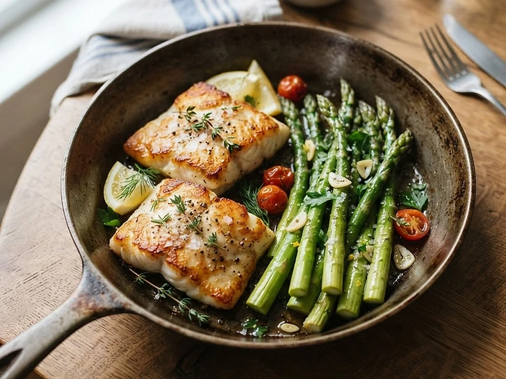 Pan Seared Tilapia With Asparagus