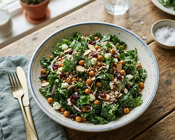 Spicy Kale And Walnut Power Salad