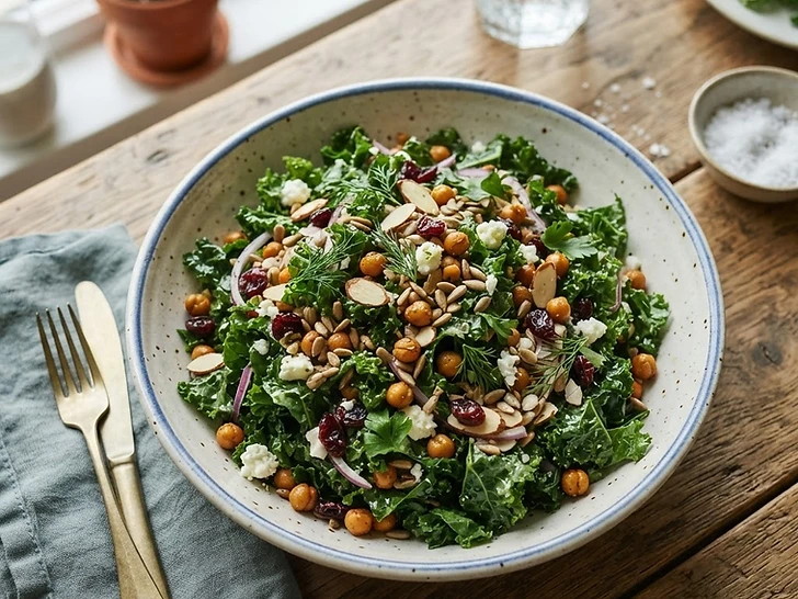 Spicy Kale And Walnut Power Salad