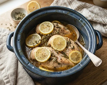 Slow Cooker Lemon Herb Chicken