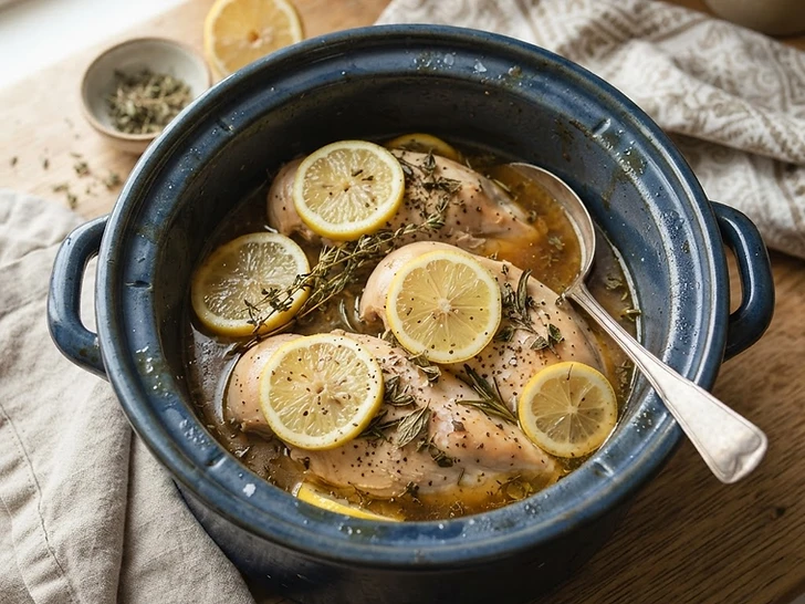 Slow Cooker Lemon Herb Chicken