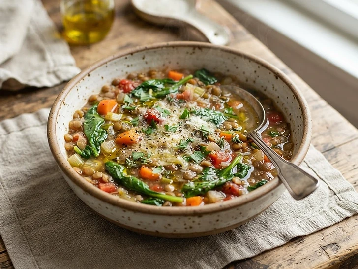 Hearty Lentil and Spinach Soup