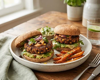 Spicy Black Bean Burgers