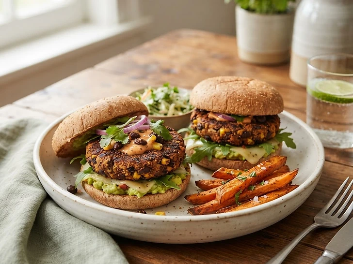Spicy Black Bean Burgers