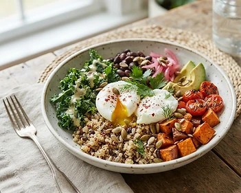 Egg and Quinoa Garden Bowl