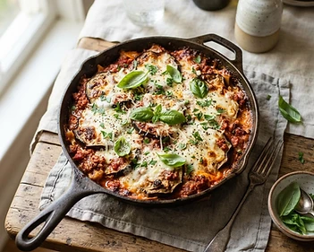 Low Carb Eggplant Lasagna Skillet