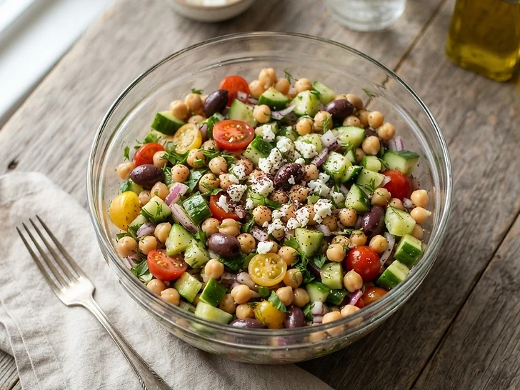 Mediterranean Chickpea and Roasted Pepper Salad