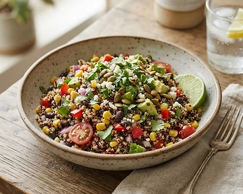 Quinoa Salad with Black Beans and Corn