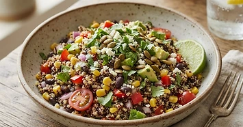 Quinoa Salad with Black Beans and Corn — diabetic-friendly recipe