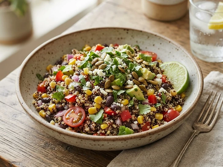 Quinoa Salad with Black Beans and Corn