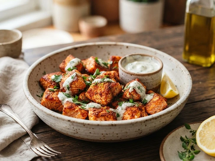 Air Fryer Salmon Bites