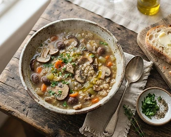 Hearty Mushroom And Barley Soup