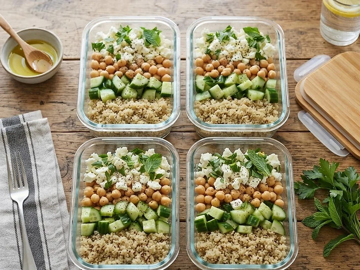 Meal Prep Greek Quinoa Bowls