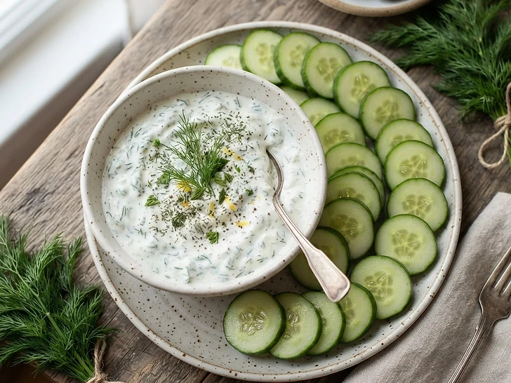 Cucumber and Creamy Dill Dip