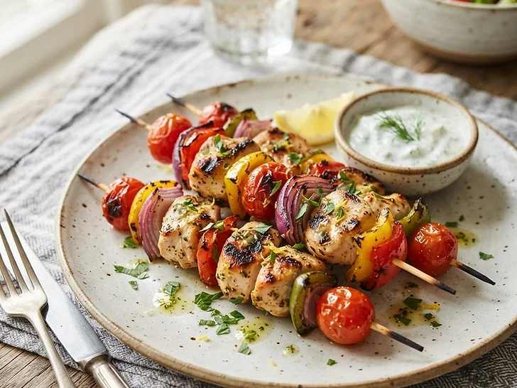Chicken and Vegetable Skewers