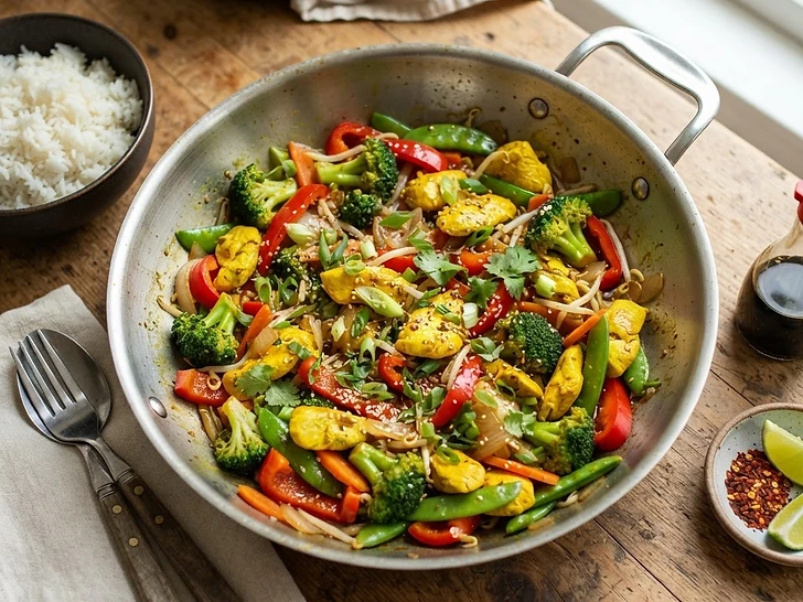 Spicy Turmeric Chicken Stir Fry