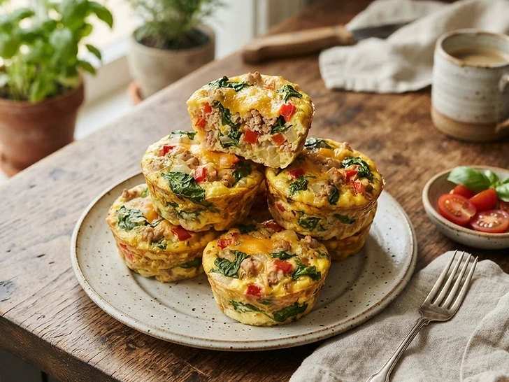 Turkey And Spinach Protein Muffins