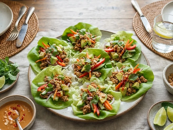 Turkey And Avocado Lettuce Wraps