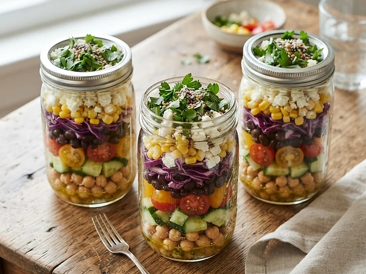 Meal Prep Mediterranean Chickpea Salads