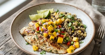 Grilled Tilapia with Mango Salsa — diabetic-friendly recipe