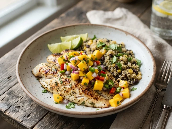 Grilled Tilapia with Mango Salsa
