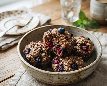Flaxseed and Berry Muffins