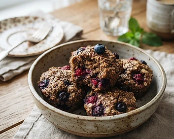 Flaxseed and Berry Muffins