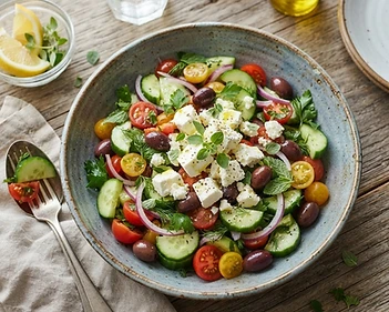 Mediterranean Cucumber And Feta Power Salad
