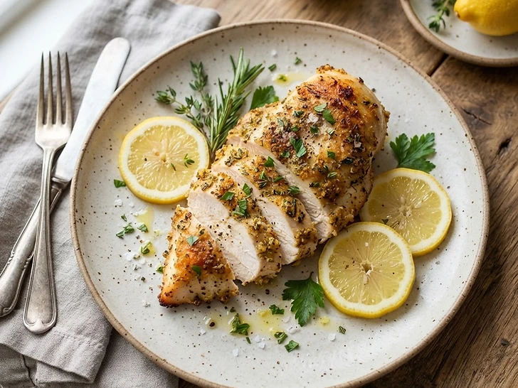 Air Fryer Lemon Garlic Chicken Breasts