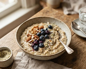 Protein Packed Hemp and Flax Breakfast Porridge