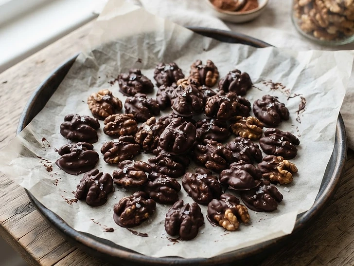 Dark Chocolate Dipped Walnuts