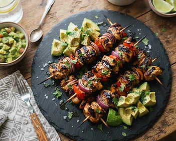 Grilled Chicken And Avocado Skewers