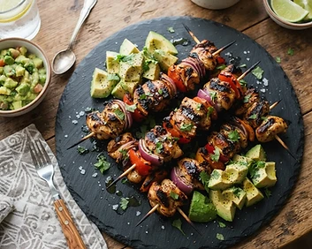 Grilled Chicken And Avocado Skewers