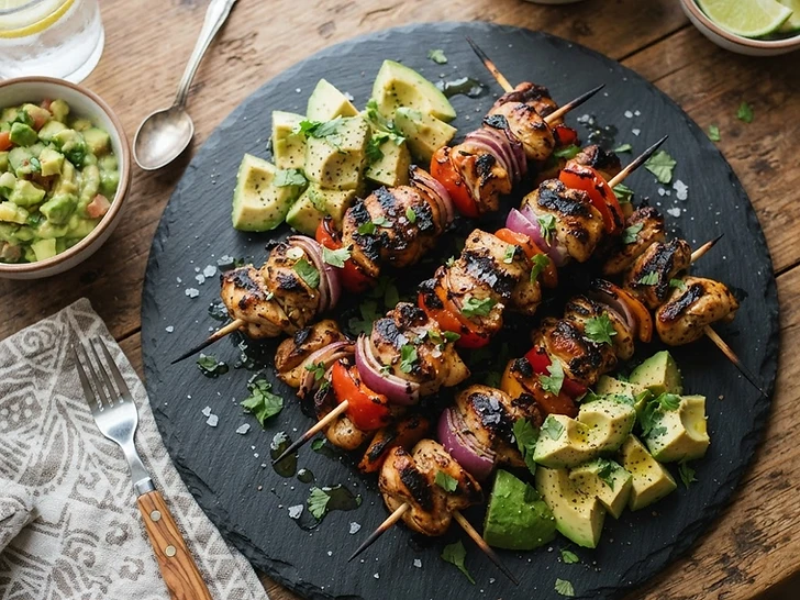 Grilled Chicken And Avocado Skewers