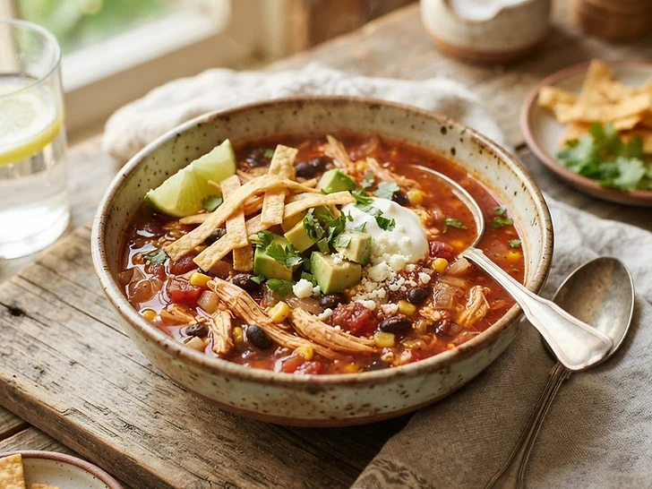 Slow Cooker Chicken Tortilla Soup
