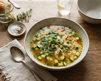 Clear Chicken And Turmeric Broth