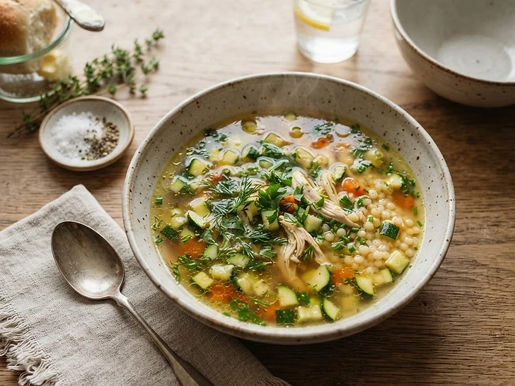 Clear Chicken And Turmeric Broth