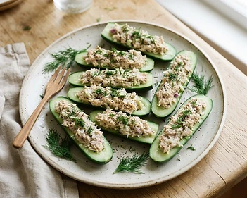 Rapid Tuna And Cucumber Salad Boats