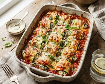 Low Carb Zucchini Lasagna Rolls