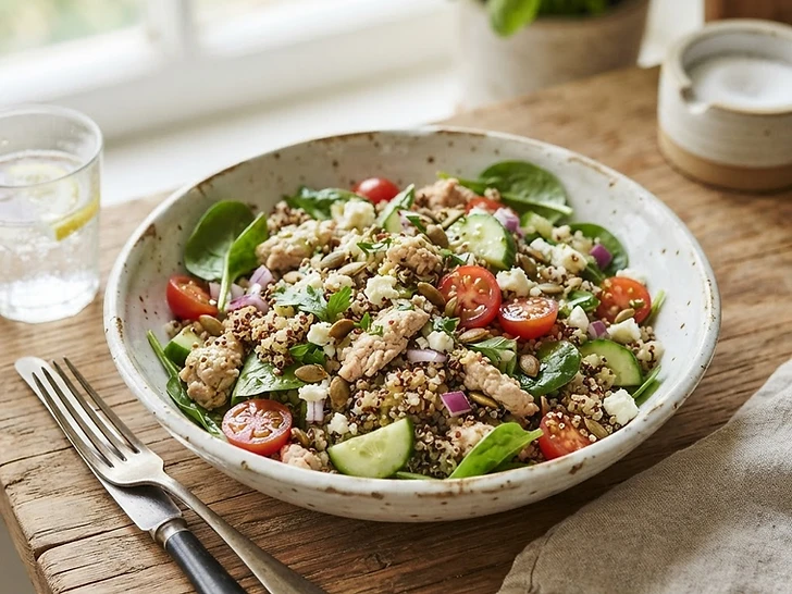 Turkey and Spinach Quinoa Salad