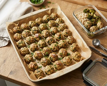 Turkey And Spinach Meatball Prep