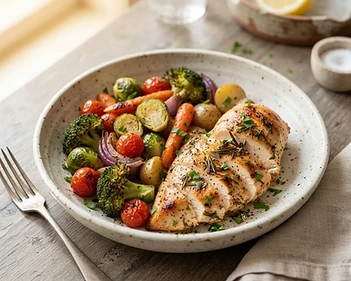 Baked Chicken Breast with Roasted Vegetables