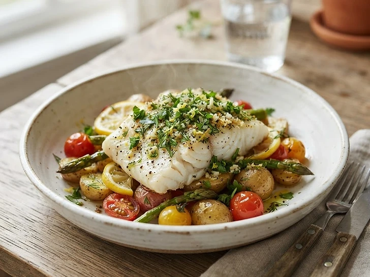 Lemon Herb Baked Cod