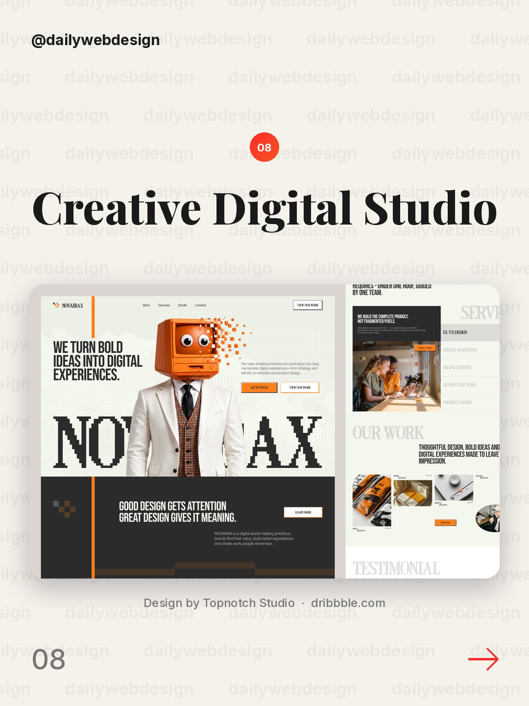 Creative Digital Studio Website  Design by Topnotch Studio