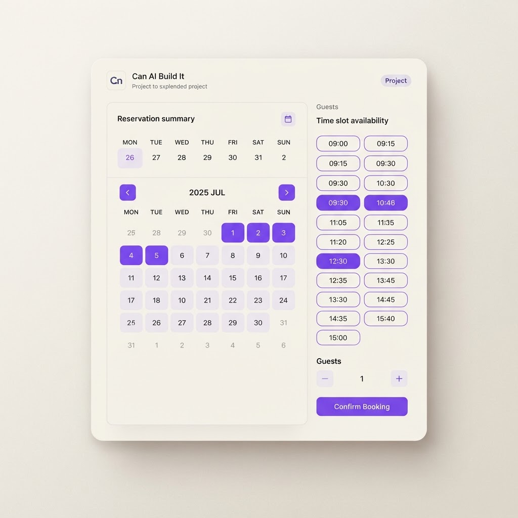 Yes, AI Can Build This: AI Booking and Reservation System