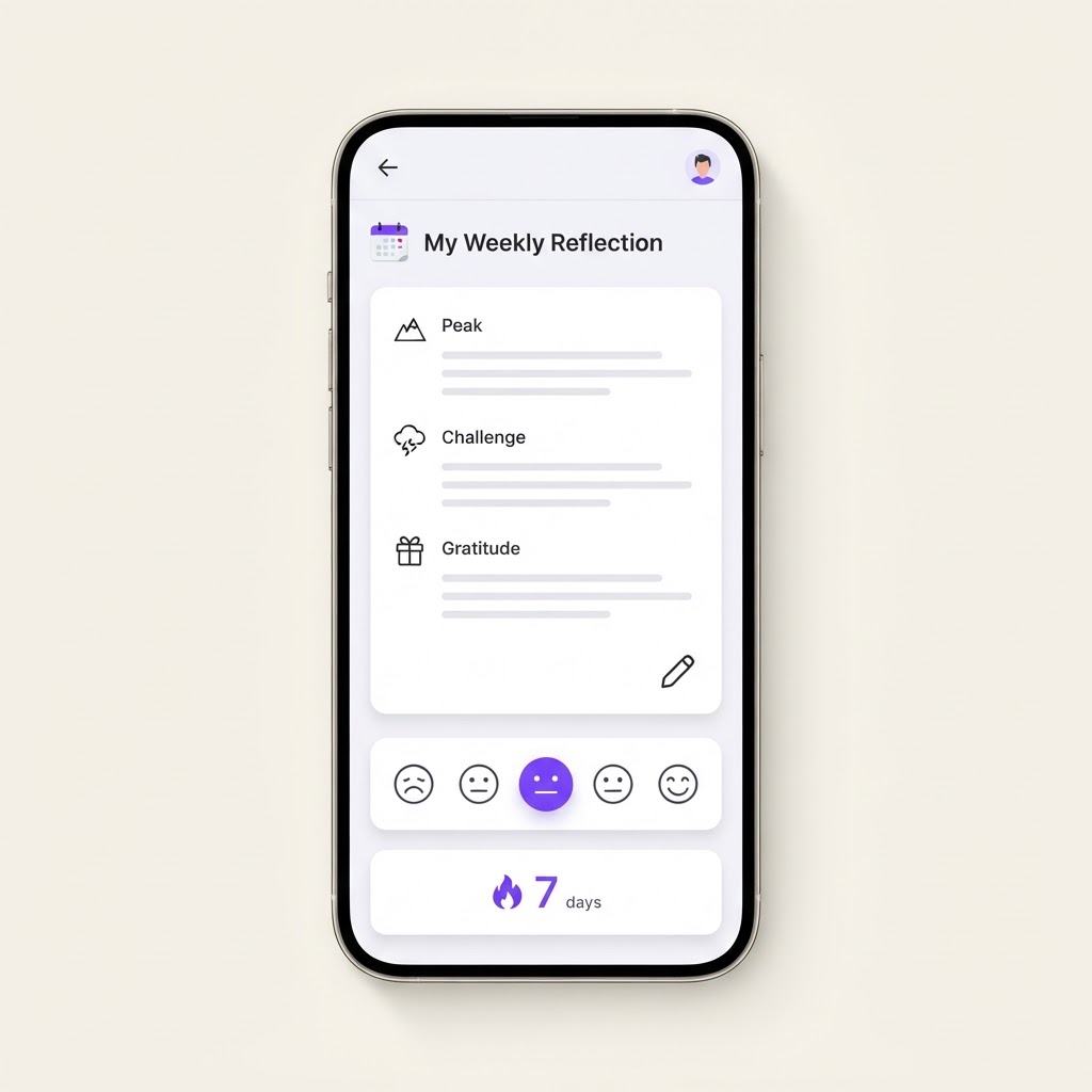 AI Weekly Review and Self-Reflection Journal